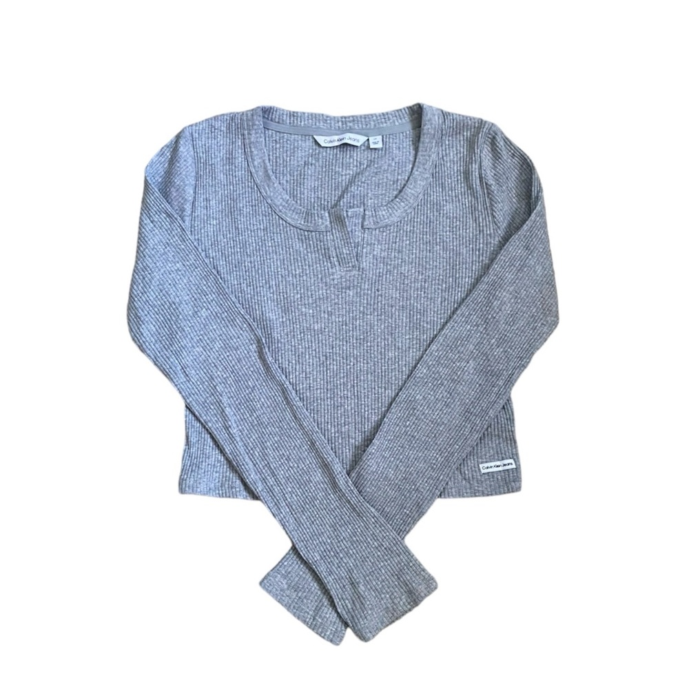 Calvin Klein Ribbed Long Sleeve Top